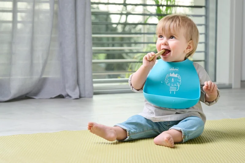 Chicco Chicco Easy Start Silicone Weaning Food Set 6m+, Blue